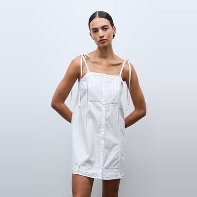 Chemise de nuit unie en coton MONOPRIX