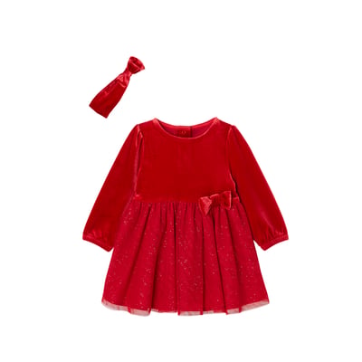 Coffret Noël bébé robe tulle pailleté et bandeau VERTBAUDET