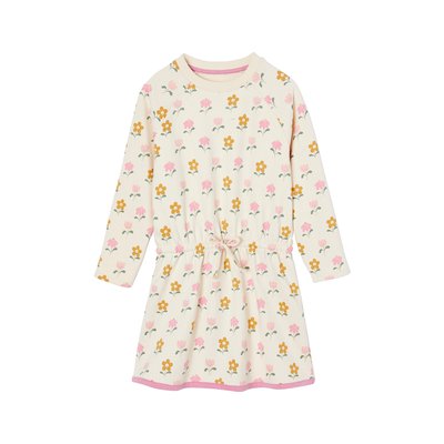 Robe en molleton motifs fleurs VERTBAUDET