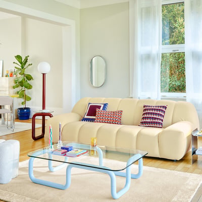 Table basse en verre et en métal acier, TOLORA LA REDOUTE INTERIEURS
