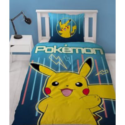 Parure de Lit Enfant Imprimée Réversible, PIKACHU LASER POKEMON