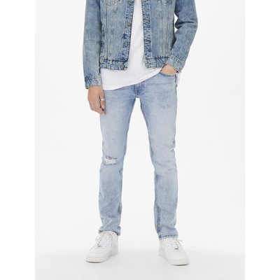 Jeans zippé en bas homme hot sale