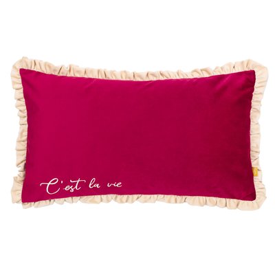 Cest la vie Embroidered Filled Cushion FURN.