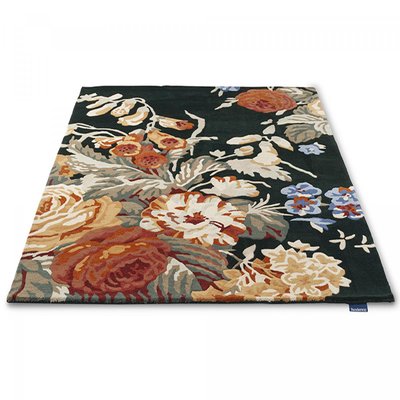 Tapis salon et chambre fait à la main en laine motif floral STAPTON UN AMOUR DE TAPIS