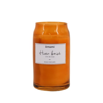 Bougie parfumée en cire de soja "Hiver boisé" 320g ORNAMI