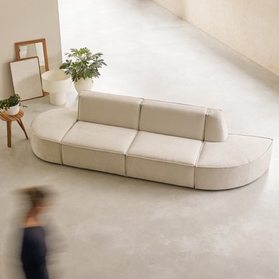 Canapé modulable en tissu beige, 2-3 places DARIO TIKAMOON