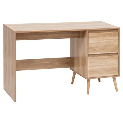 Bureau 2 tiroirs Abana bois clair 5FIVE SIMPLY SMART