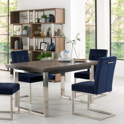 Table à manger extensible 150/200 bois brun moderne RIMINI PIER IMPORT