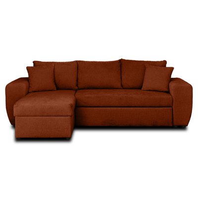 Canapé d'Angle Convertible en Velours 4 places - MILAN LISA DESIGN