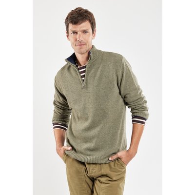 Pull col zippé en laine BERAC GUY DE BERAC