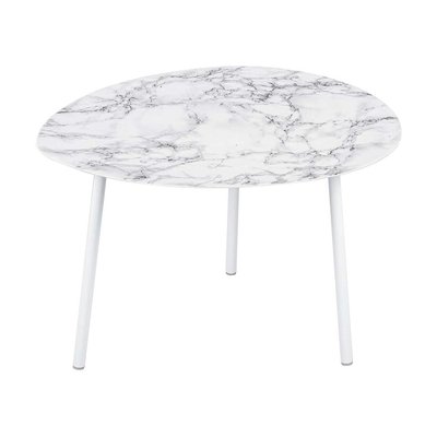 Table basse en métal imitation marbre Ovoid 67 x 60 cm LEITMOTIV
