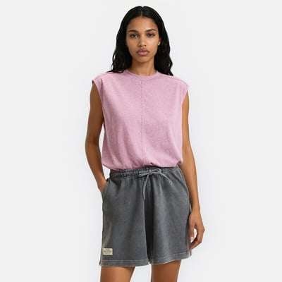 T-shirt col rond, sans manches LA REDOUTE COLLECTIONS
