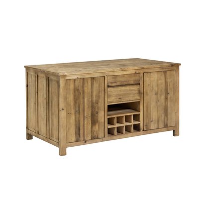 Îlot central en bois recyclé GARANCE MADE IN MEUBLES 