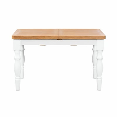 Table à manger extensible blanche campagne chic 130-180 cm VELIA PIER IMPORT