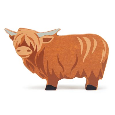 Vache Highland en bois TENDER LEAF TOYS
