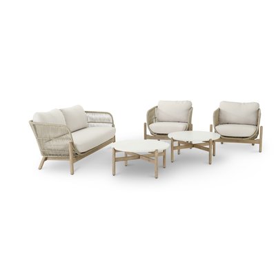 Salon de jardin 4 places, 2 tables, PROVENZA DEFORA HOME