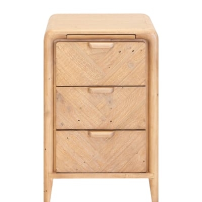 Table de chevet 3 tiroirs bois recyclé KEARNEY PIER IMPORT