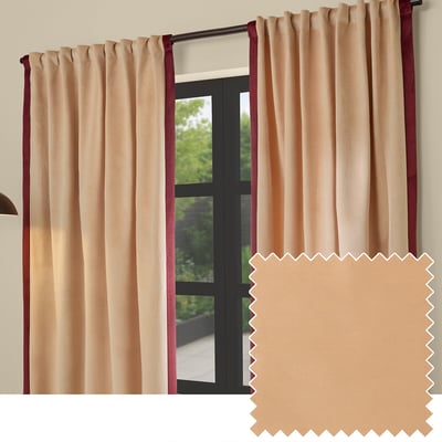 MADE.COM Audley Fully Lined Matt Velour Tab Top Curtains MADE
