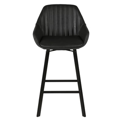 Chaise hauteur plan de travail pivotante marron ZAGO