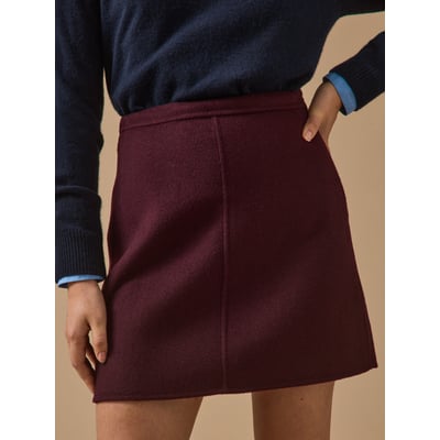 Jupe courte lainage double face CYRILLUS