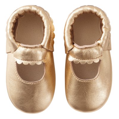 Chaussons cuir souple uni ouvert TICHOUPS