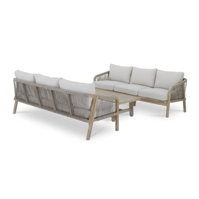 Salon de jardin 6 places, bois, SIENA DEFORA HOME
