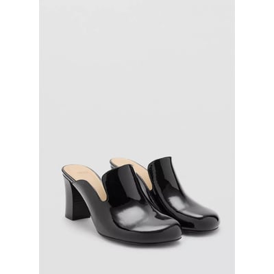Chaussures talon cuir vernies MANGO