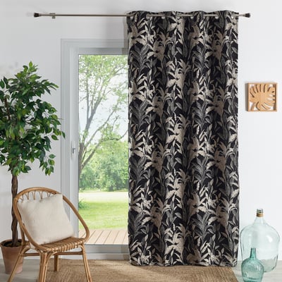 Rideau Jacquard Motif Jungle - QABANE HOME MAISON
