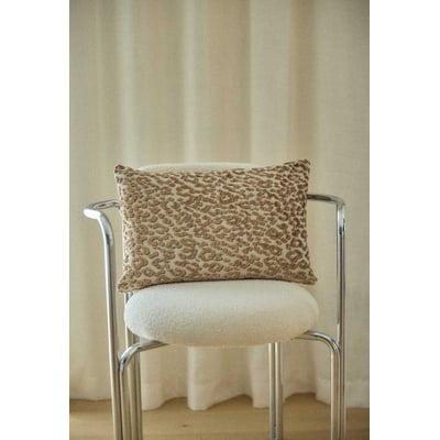 Housse de coussin 50x50 cm Jacquard, LEOPARD GABRIELLE PARIS