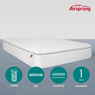 Hybrid Pocket Spring 1500 Memory Pillowtop Rolled Mattress AIRSPRUNG