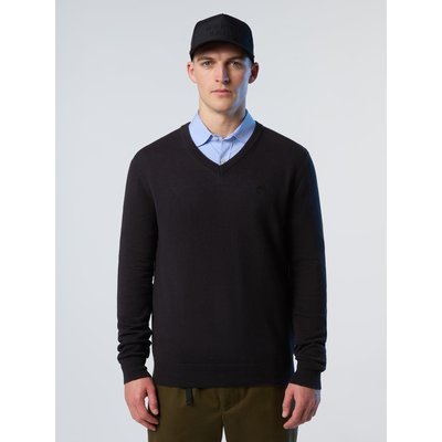 Pull col en V en coton et laine NORTH SAILS