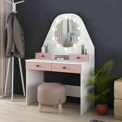 Coiffeuse avec miroir en bois TERRE DE NUIT