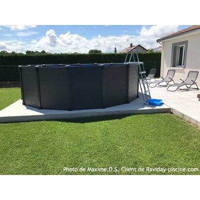 Piscine tubulaire ronde  Graphite 4,78 x 1,24 m INTEX