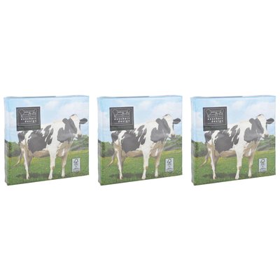 Serviette en papier de soie avec motifs (Lot de 60) Vache JARDINDECO