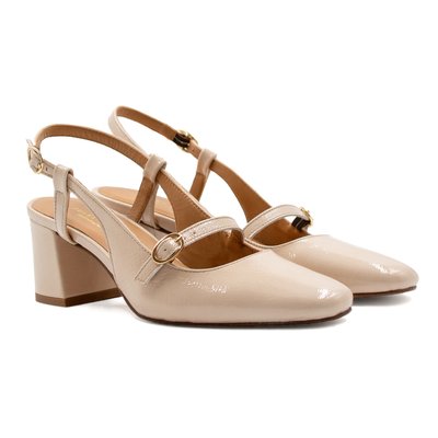 Escarpins slingback cuir vernis JULES & JENN