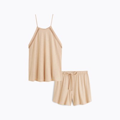 Pyjama short col rond en jersey, MATHILDE LAURENCE TAVERNIER