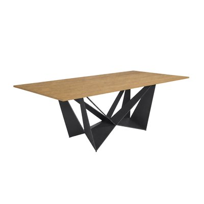 Table à manger rectangulaire en chêne et acier ANGEL CERDA