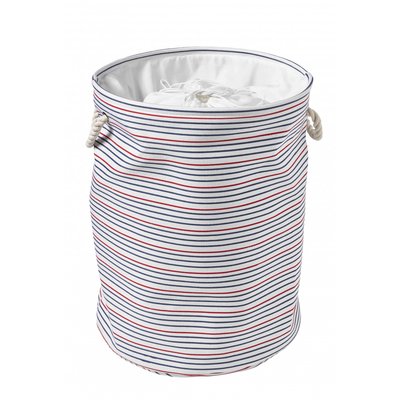 Panier à linge pliable rayé en polycoton MAGELLAN GUY LEVASSEUR