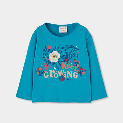 T-shirt fille maille imprimé floral BOBOLI