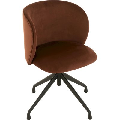 Chaise velours   pivotante design bois élégant RECOLLECTION