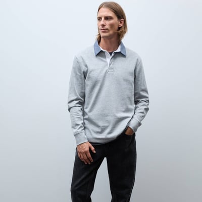 Polo manches longues en coton interlock BIO GOTS MONOPRIX