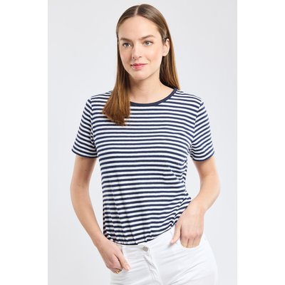 T-shirt rayé en coton et lin ARMOR-LUX