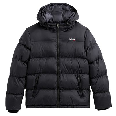 Idaho 2 Hooded Puffer Jacket with Zip Fastening SCHOTT
