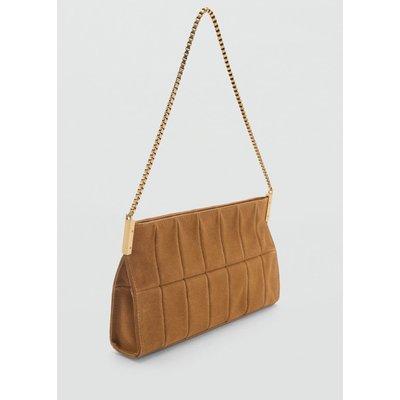 Sac baguette en suède MANGO