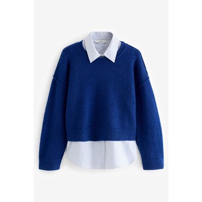 Pull en maille avec col de chemise NEXT