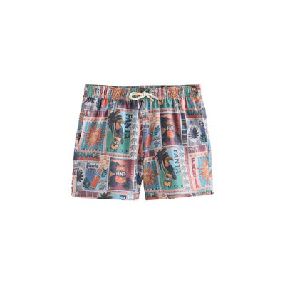 Short de bain imprimé 13 cm en lin mélangé NEXT