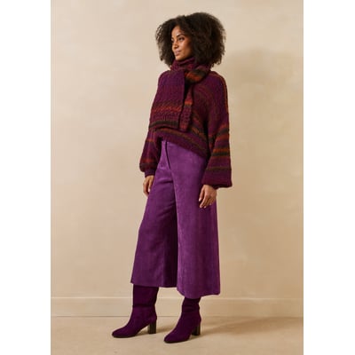 Pantalon cropped en velours côtelé LA FEE MARABOUTEE