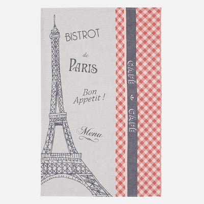 Torchon jacquard en coton TROCADÉRO COUCKE