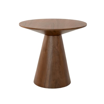 Table d'angle ronde en noyer ANGEL CERDA