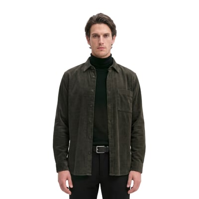 Chemise en velours côtelé, coupe classique en coton bio tout doux MARC O'POLO